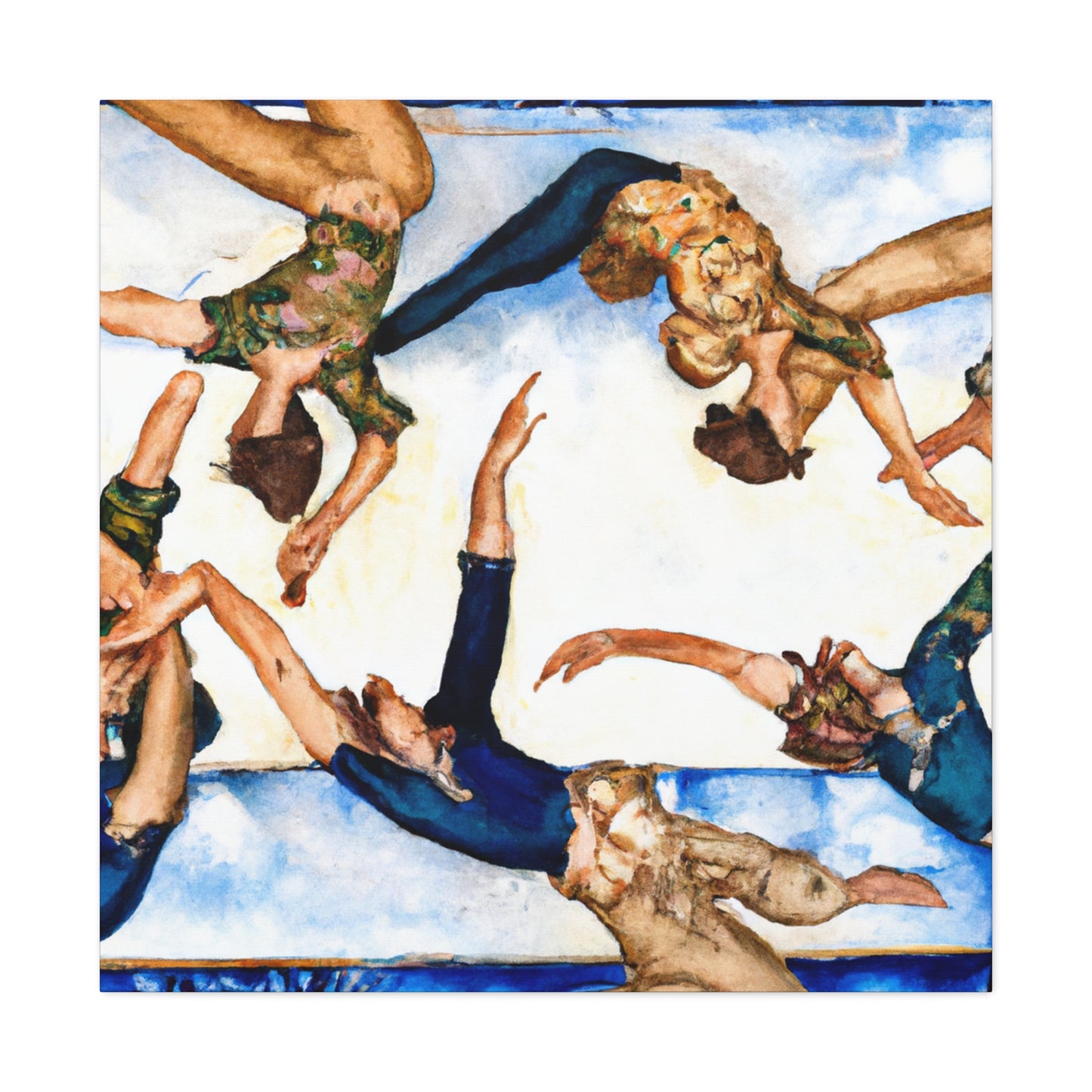 Gymnasts at Play - Canvas