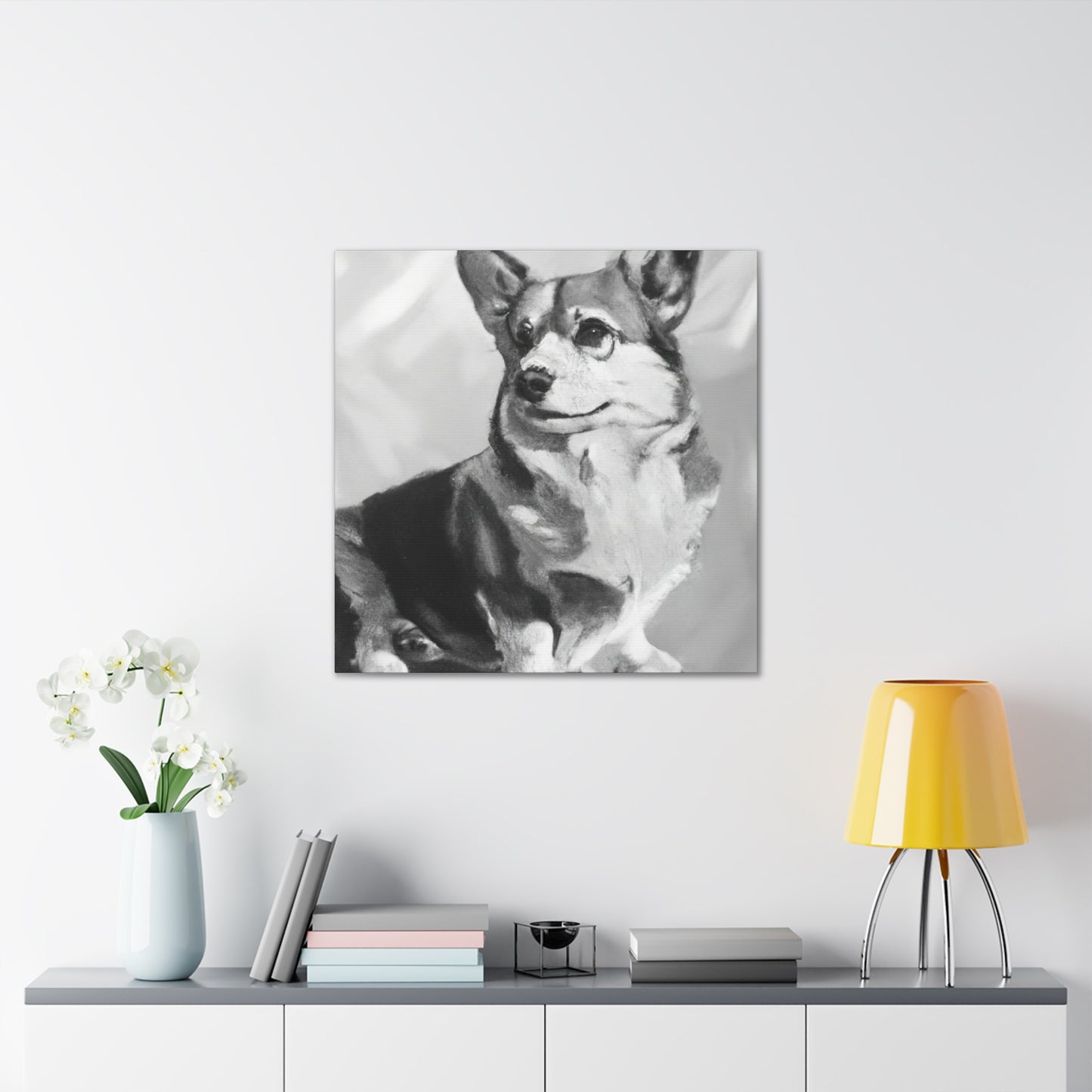 "Corgi Love Eternalized" - Canvas