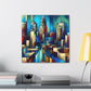 "Vibrant Raleigh Serenade" - Canvas