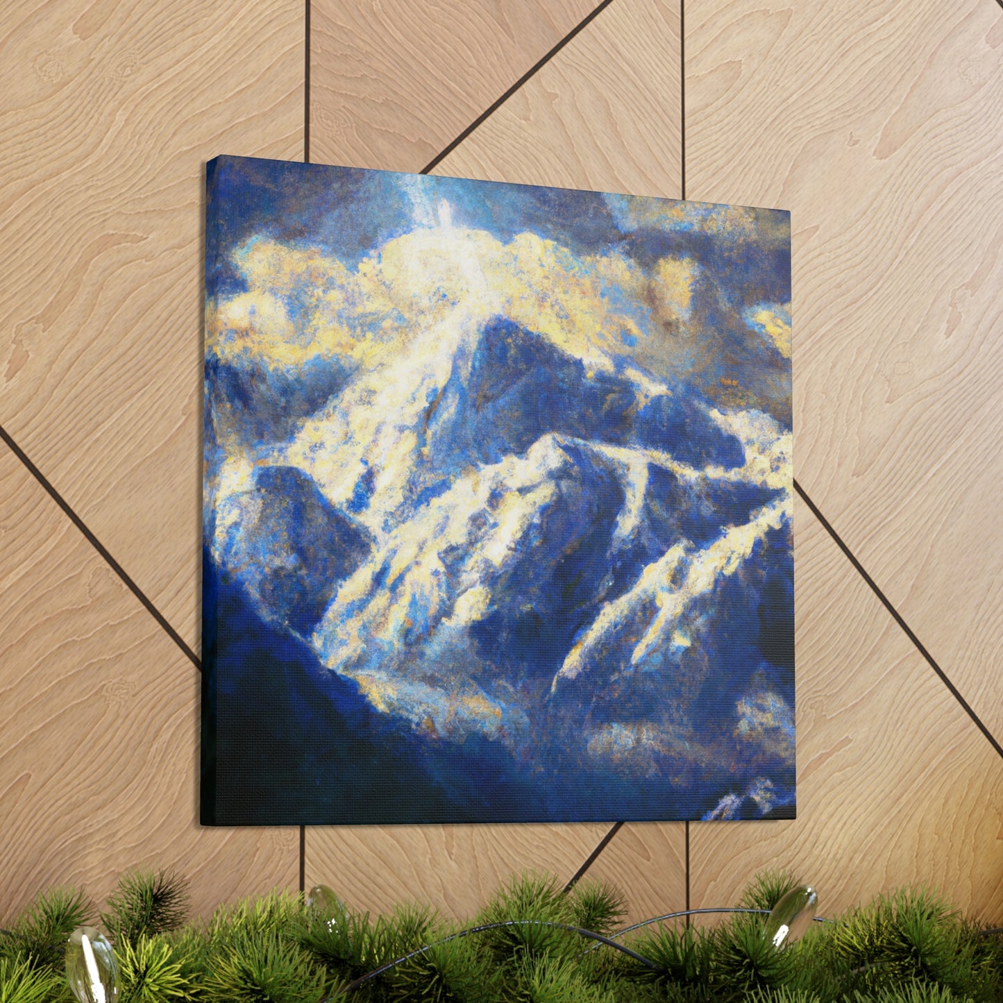 "Snowy Mountain Impressionism" - Canvas