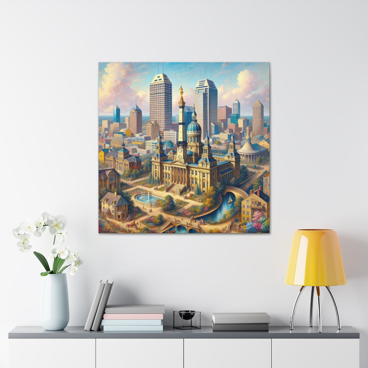 "Serene Splendor of Indianapolis" - Canvas