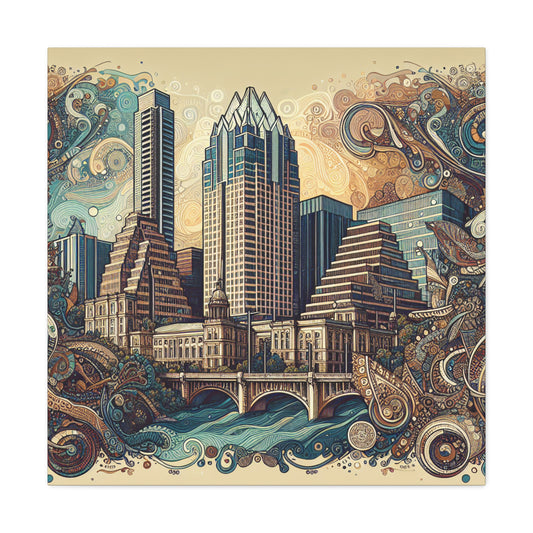 "Vibrant Austin Echoes" - Canvas