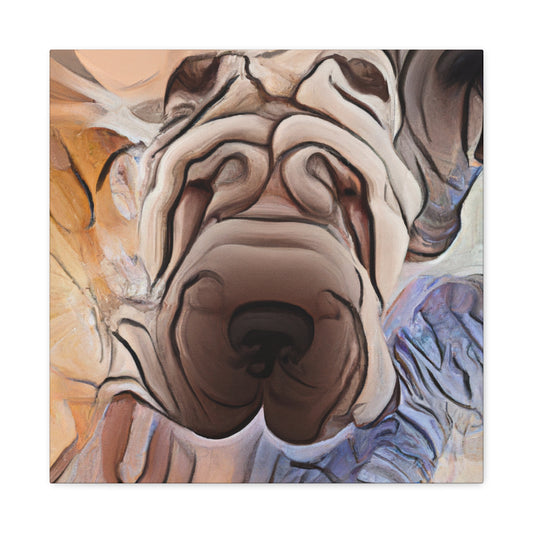 "Shar Pei Acclaimed Abstract" - Canvas