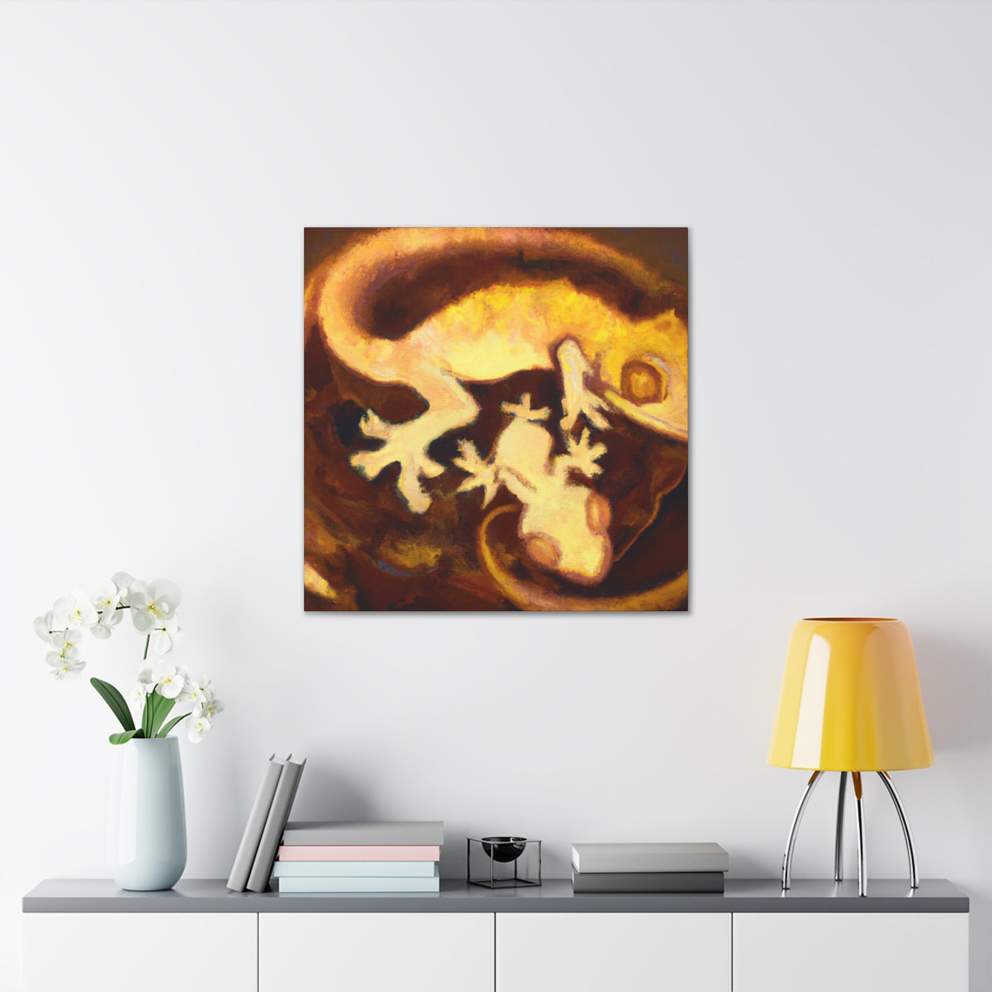 "Crested Gecko Dreamscape" - Canvas