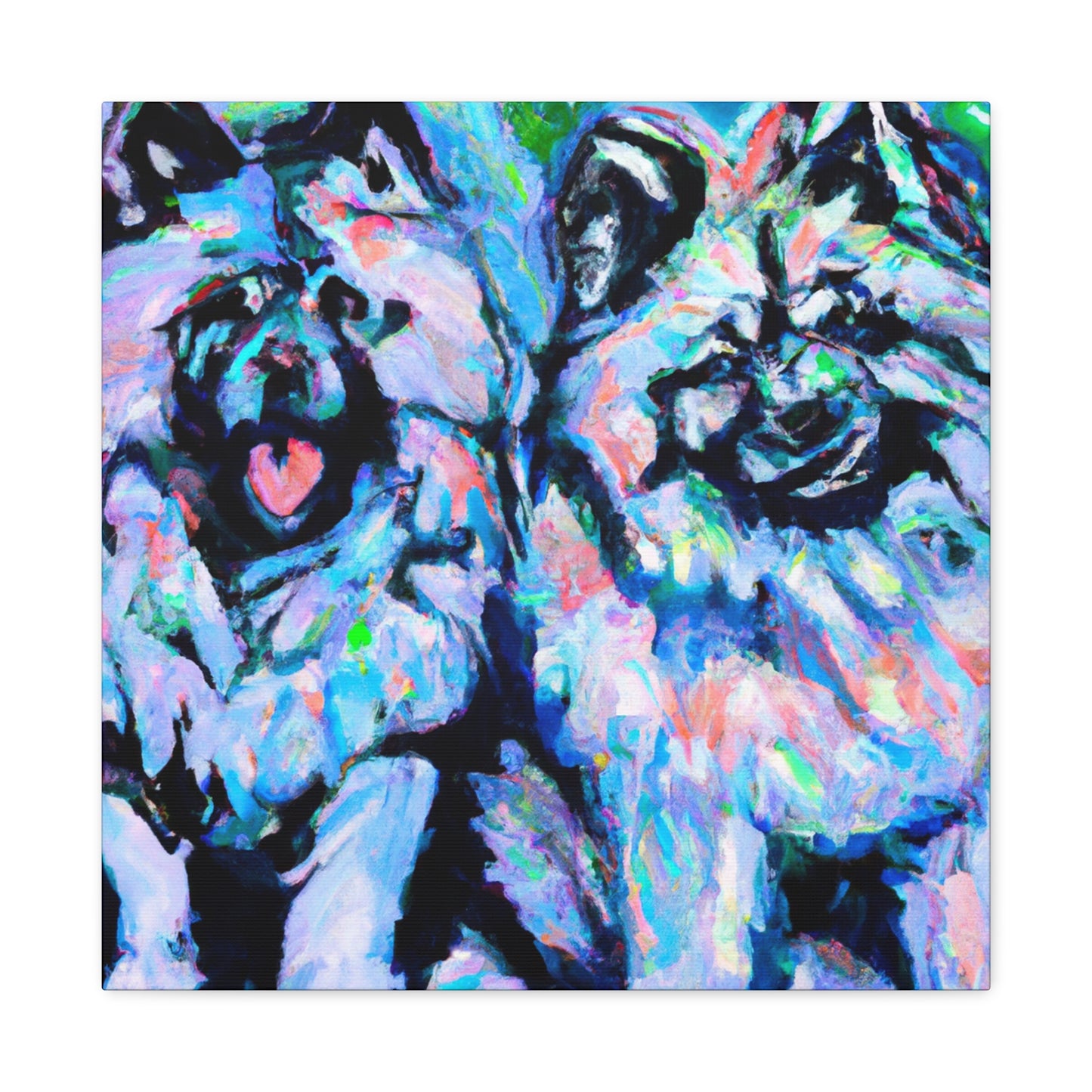 "Keeshond in Expressionism" - Canvas