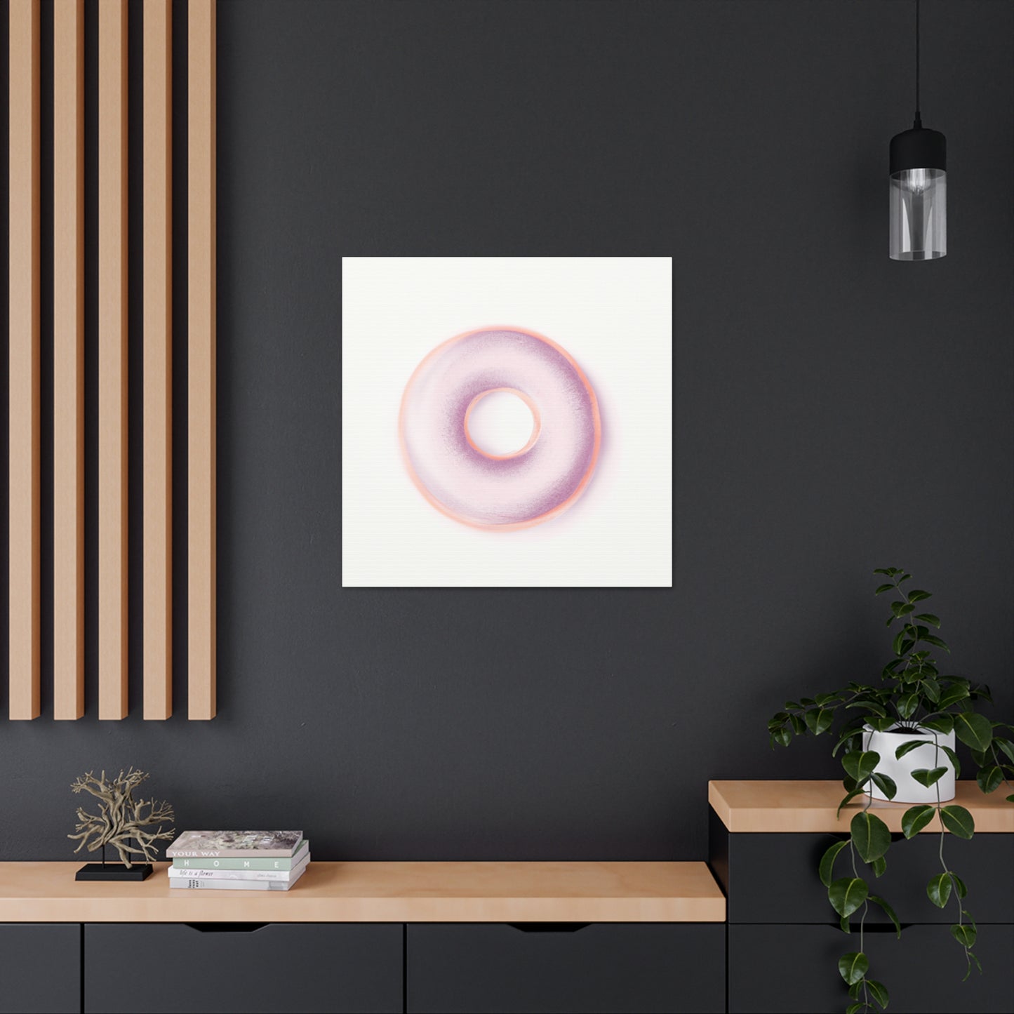 "Minimalist Doughnut Dream" - Canvas