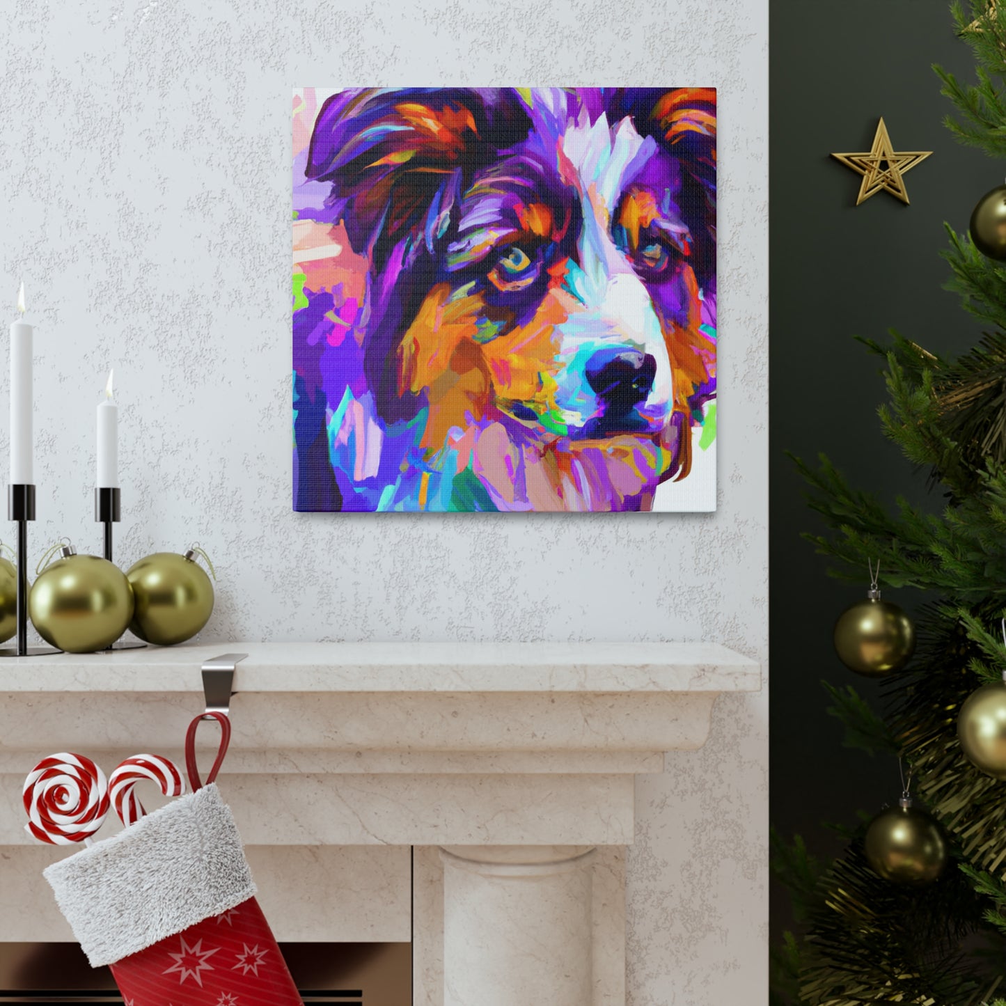 Australian Shepherd Reflection - Canvas