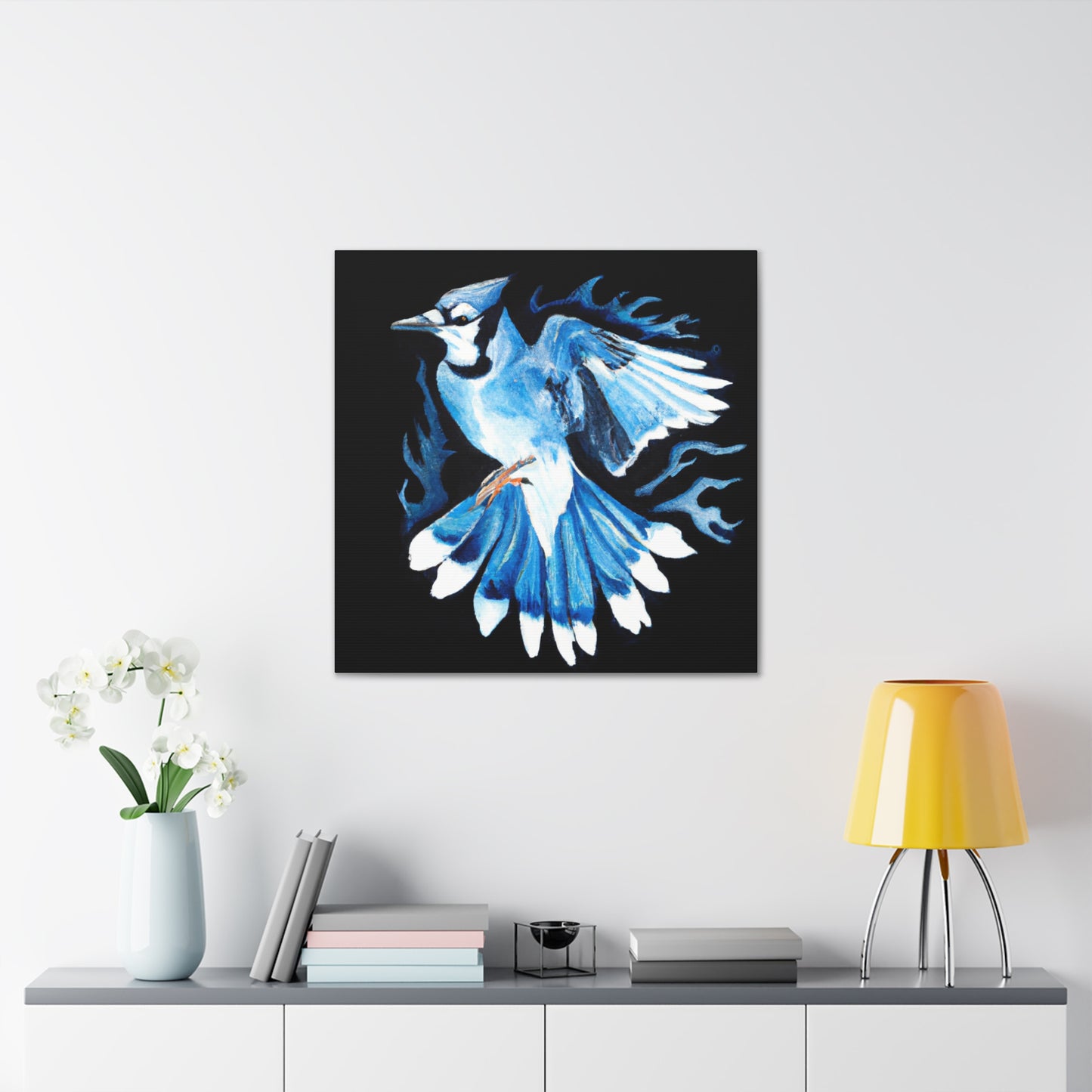 Blue Jay in Bloom - Canvas