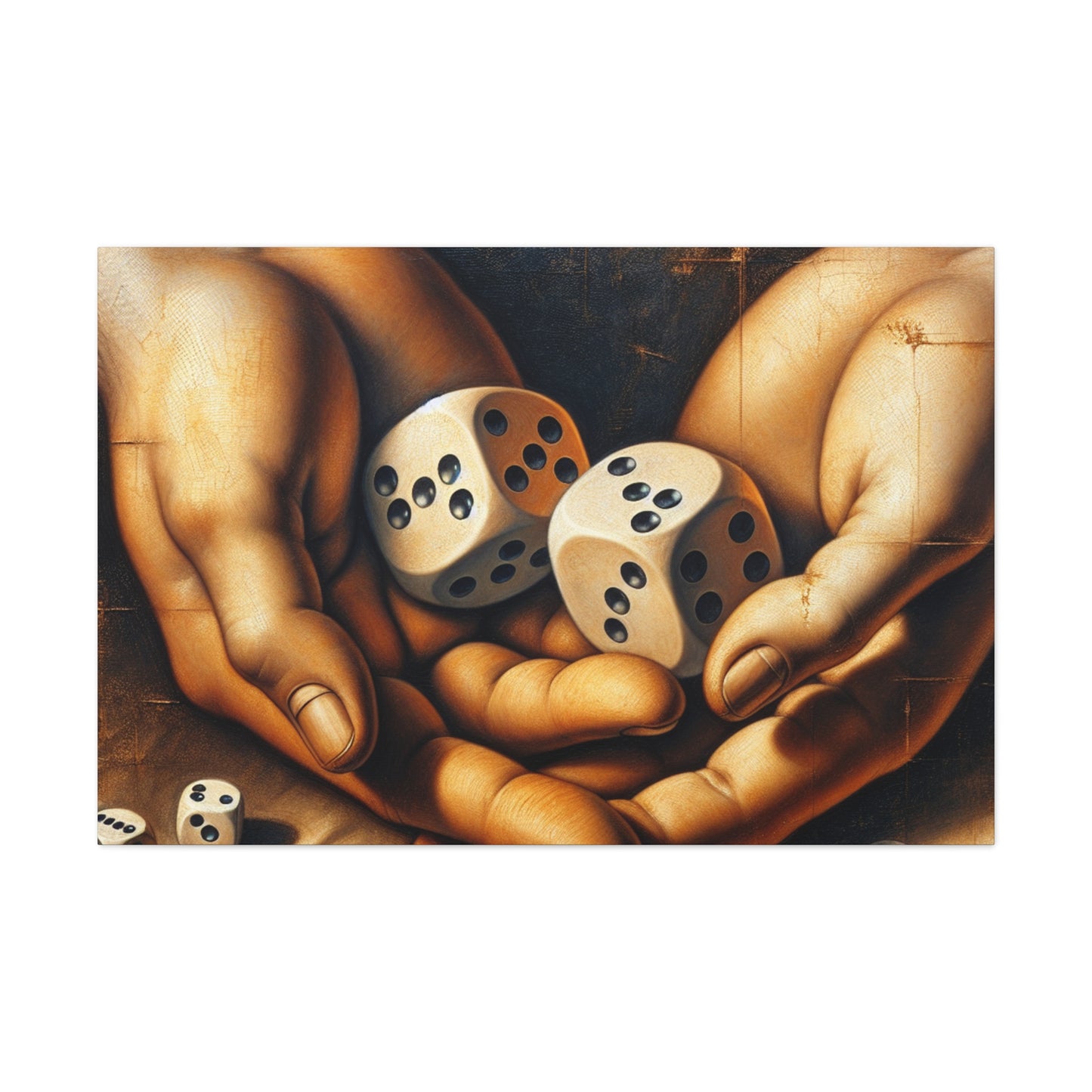 "Fortunes Unveiled: Divine Dice" - Canvas