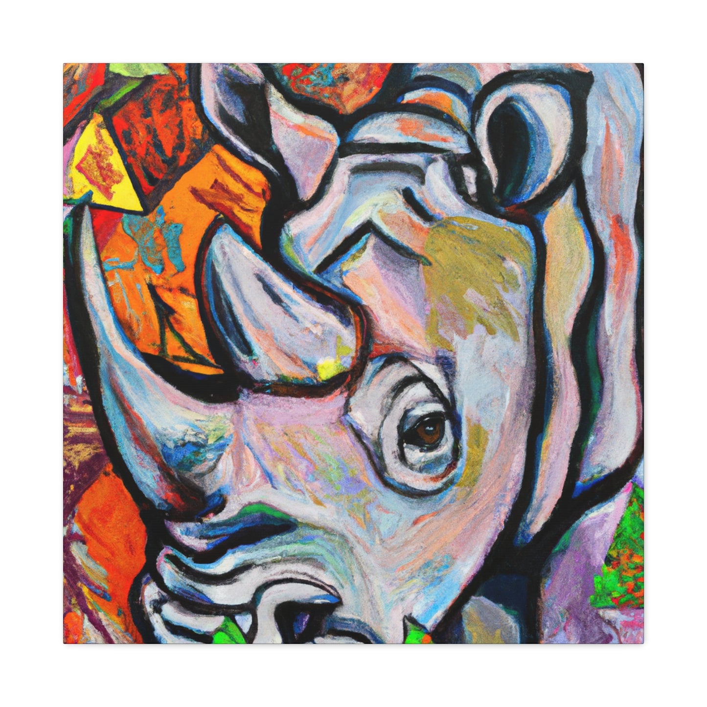 Rhinoceros Majestic Beauty - Canvas