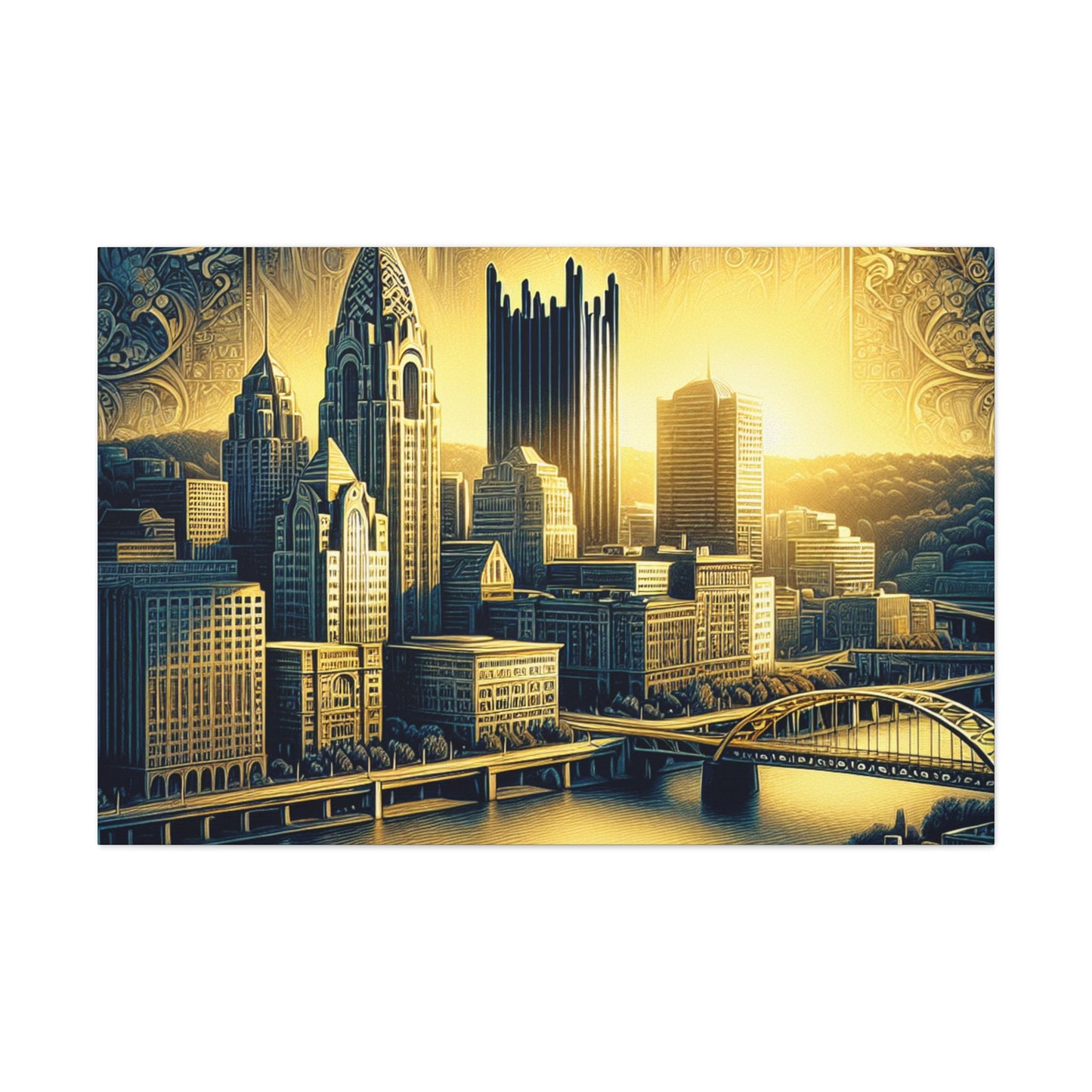 Riverside Steel Reflections - Canvas