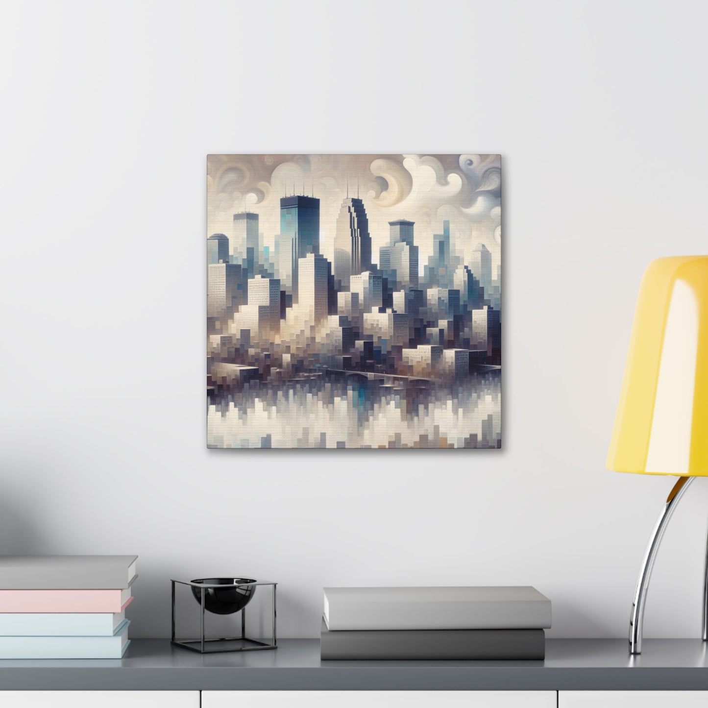 "Vibrant Metropolis Awakening" - Canvas