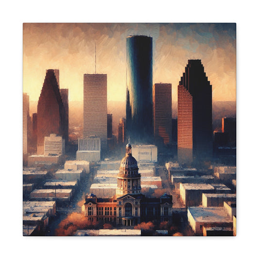 "Urban Luminescence: Houstonscape" - Canvas