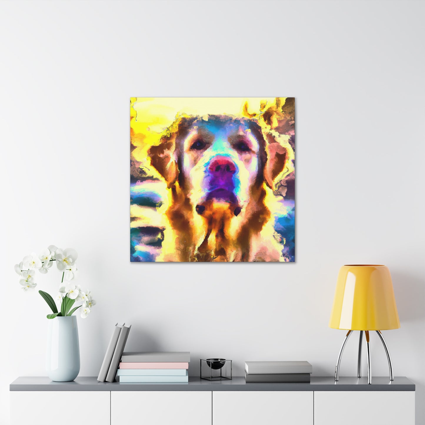 "Retriever's Golden Joy" - Canvas