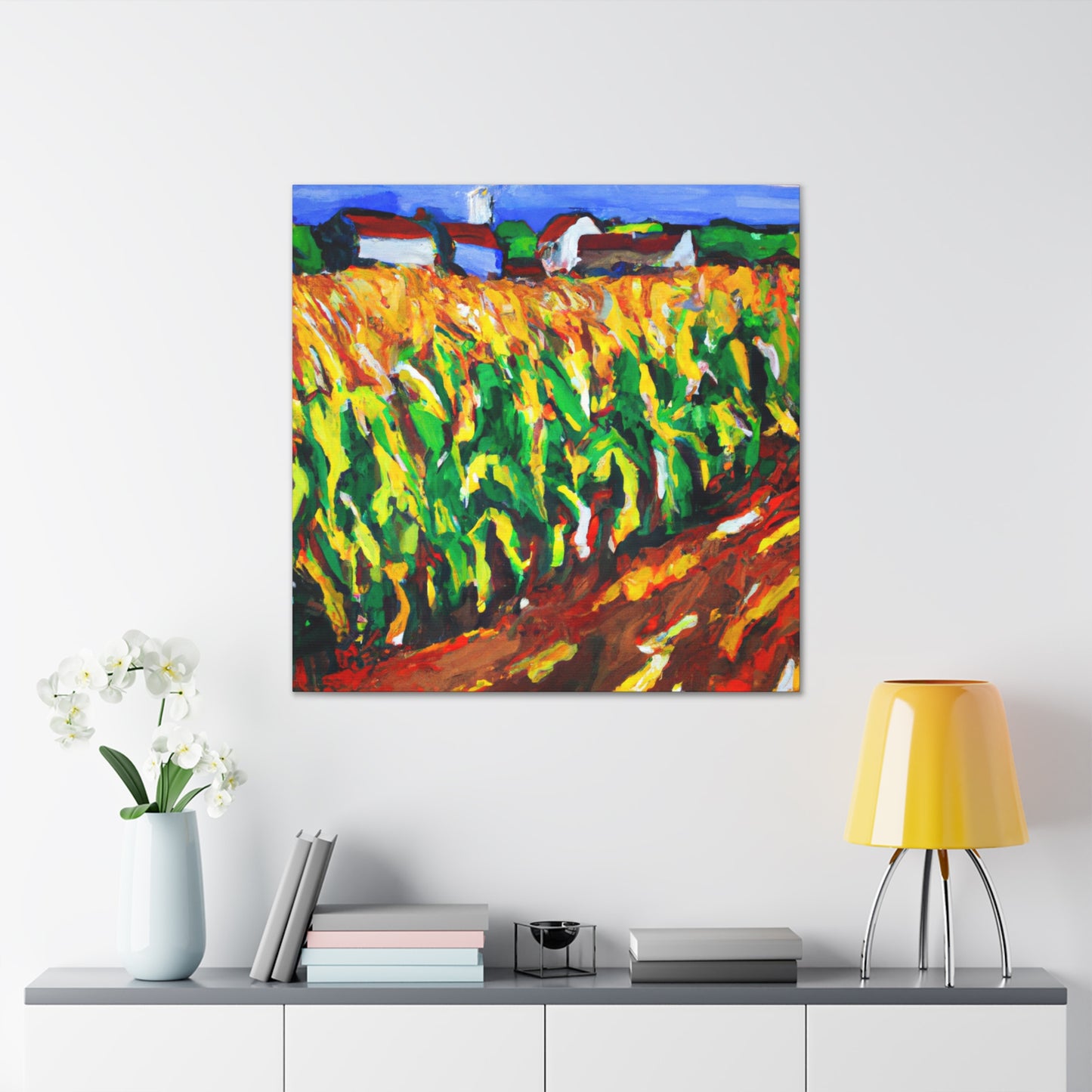 Golden Corn Harvesting - Canvas