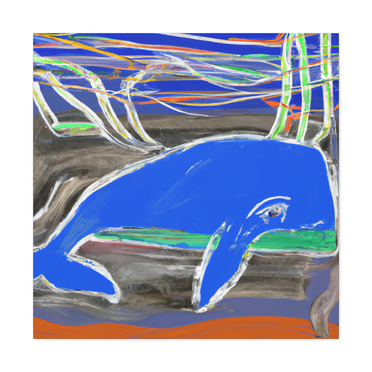 "Whale's Awesome Expression" - Canvas