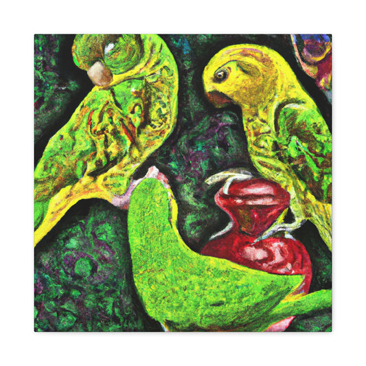 "Conures in Heavens Haze" - Canvas