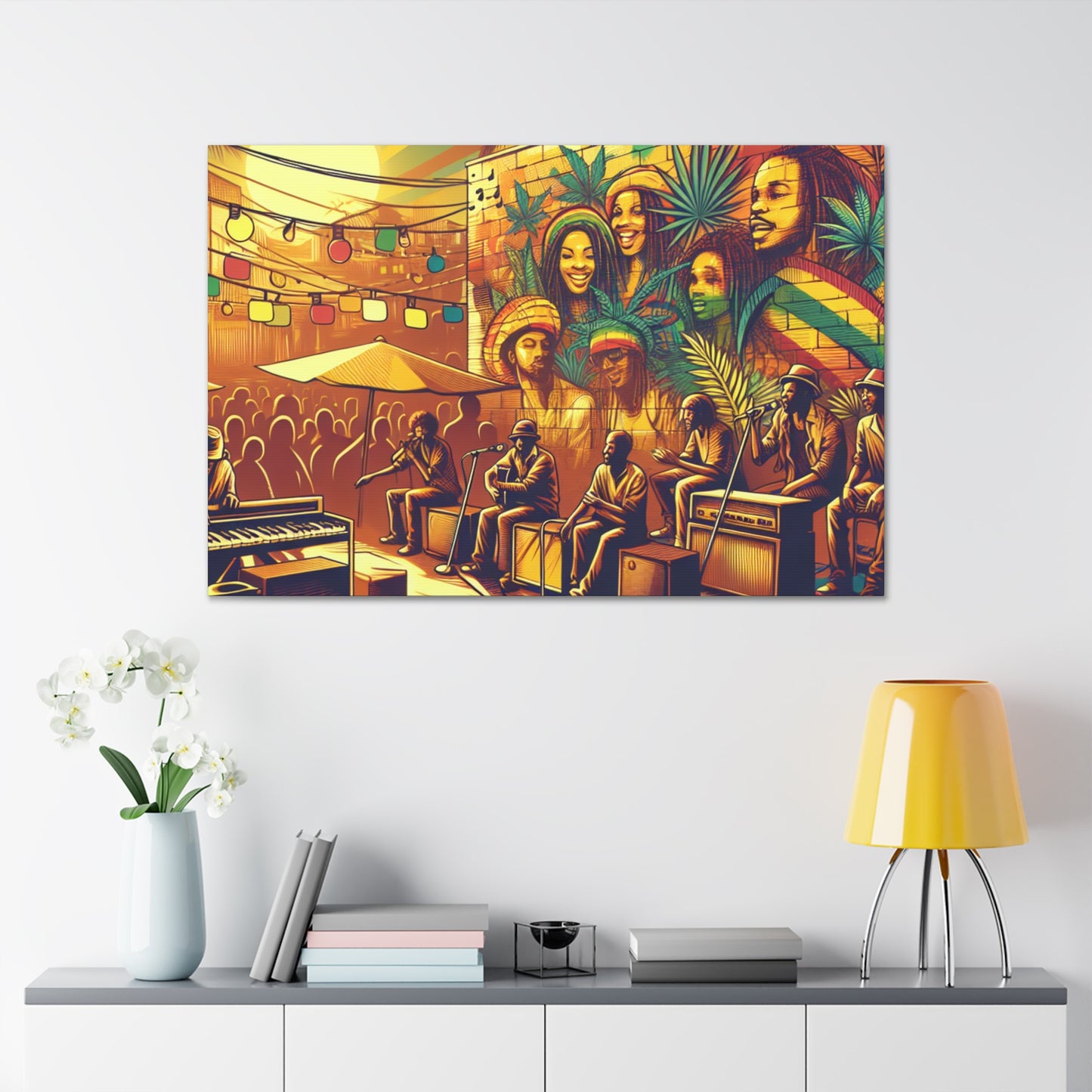 "Rhythmic Rebellion: Island Echo" - Canvas