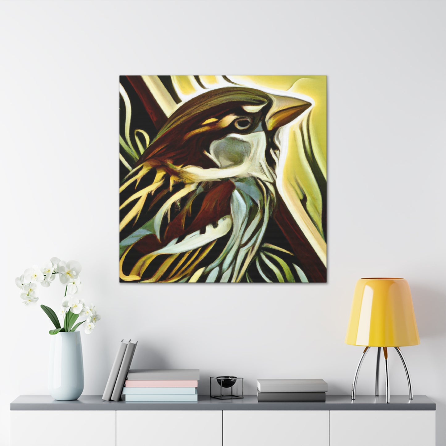 House Sparrow in Bloom - Canvas