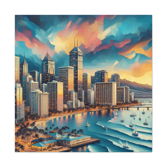 "Dreams of Paradise: Honolulu" - Canvas