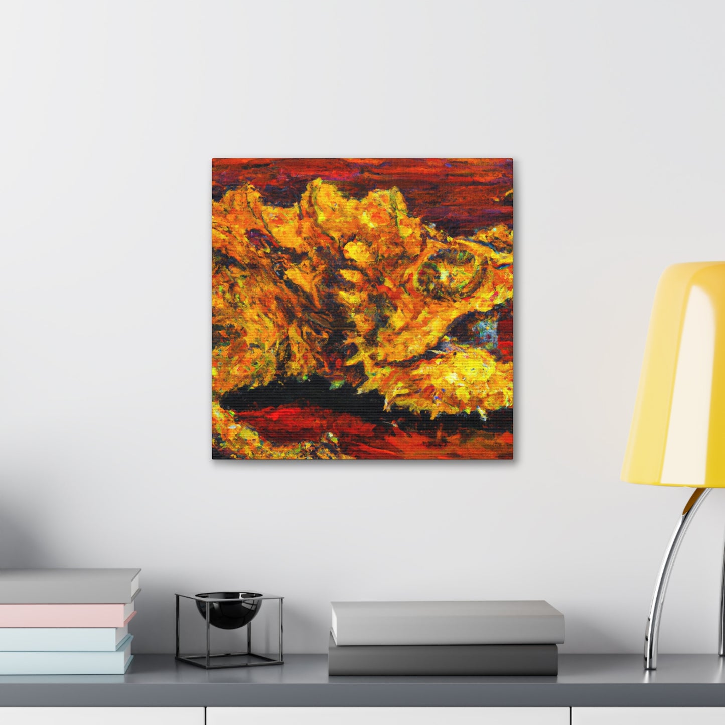 Horned Lizard Expressionism - Canvas