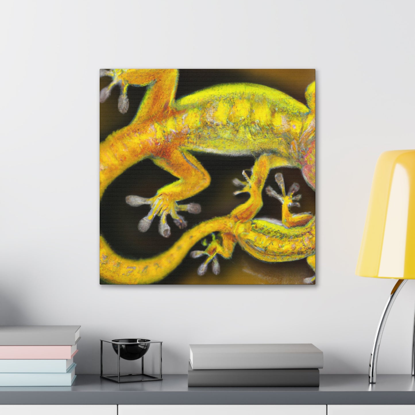 Gecko in Hyperrealism - Canvas