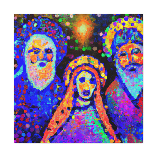 Three Wisemen Pointillism - Canvas