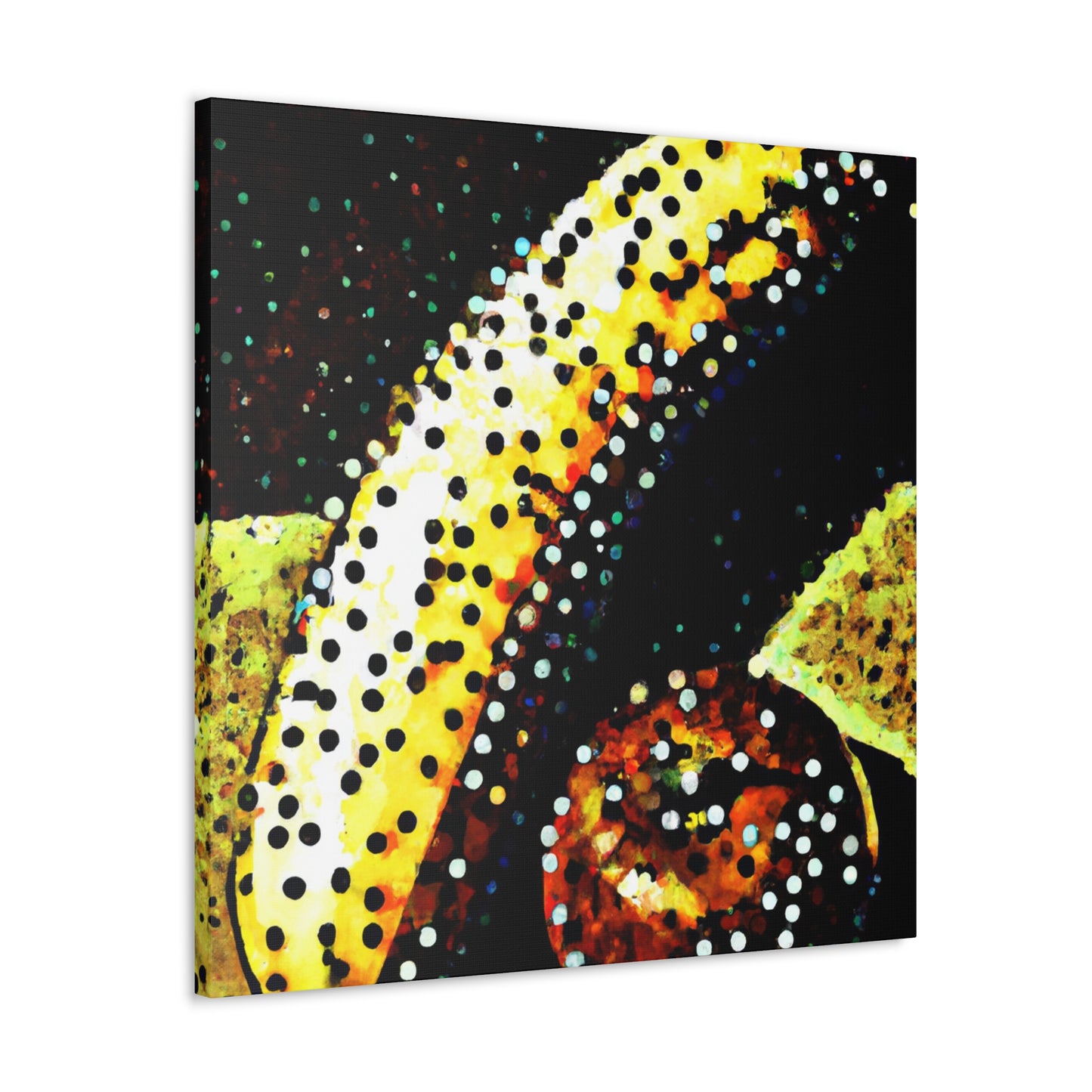 "Bananas in Pointillism" - Canvas