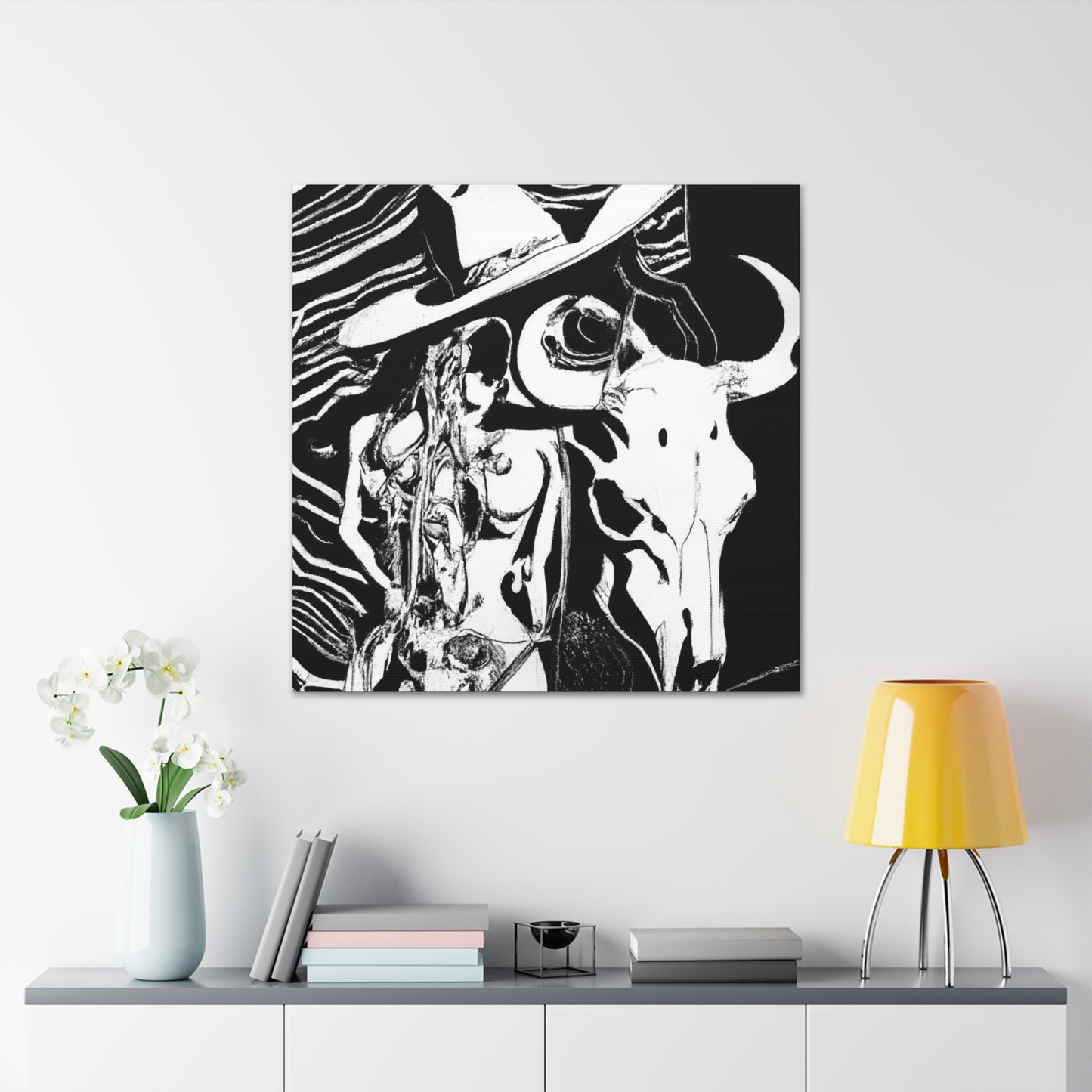 "Cow Skull Transcendence" - Canvas