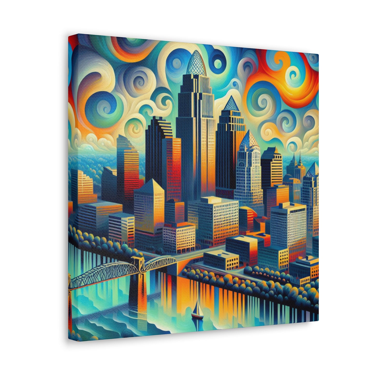 "Enigmatic Echoes of Cincinnati" - Canvas