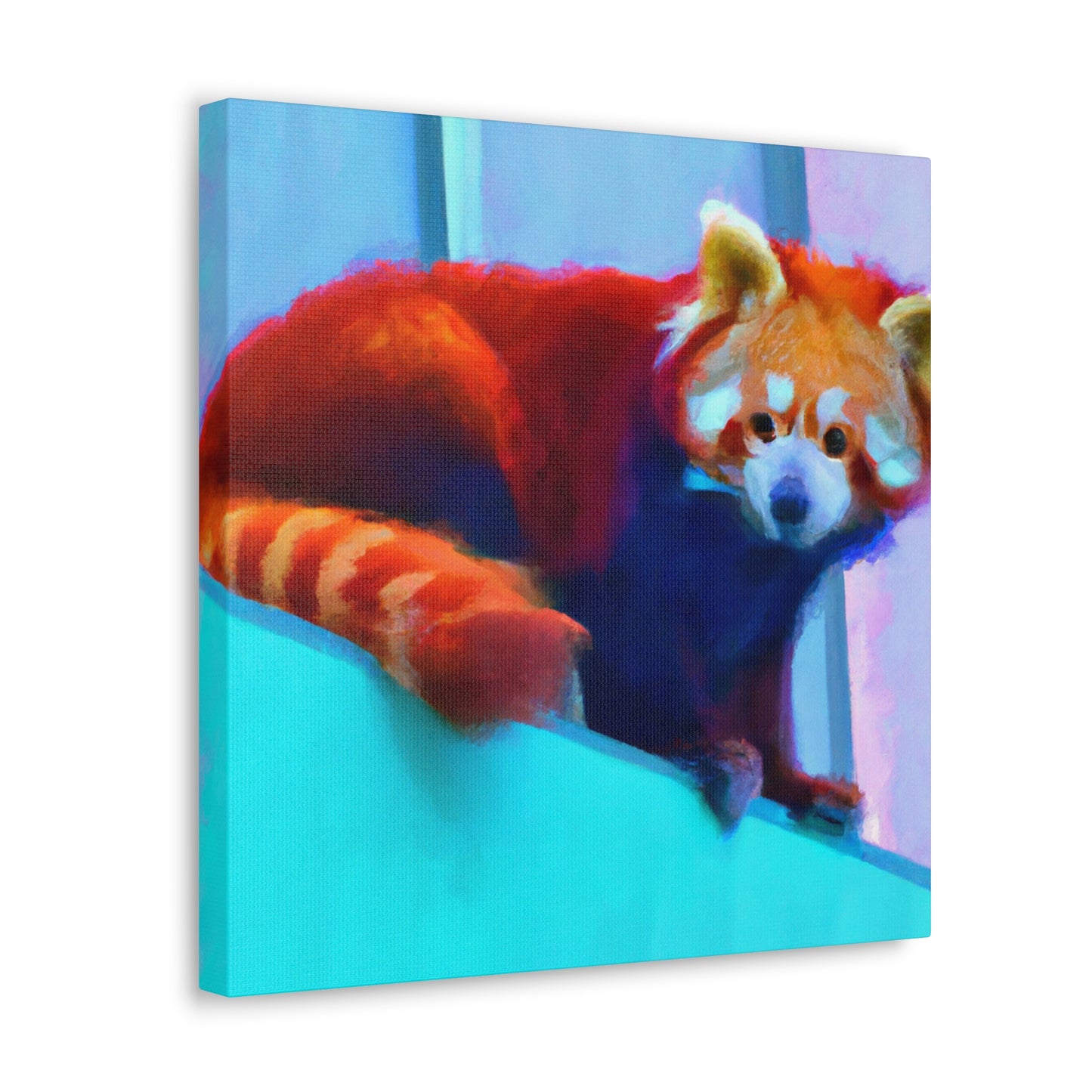 Red Panda Rising Dawn - Canvas