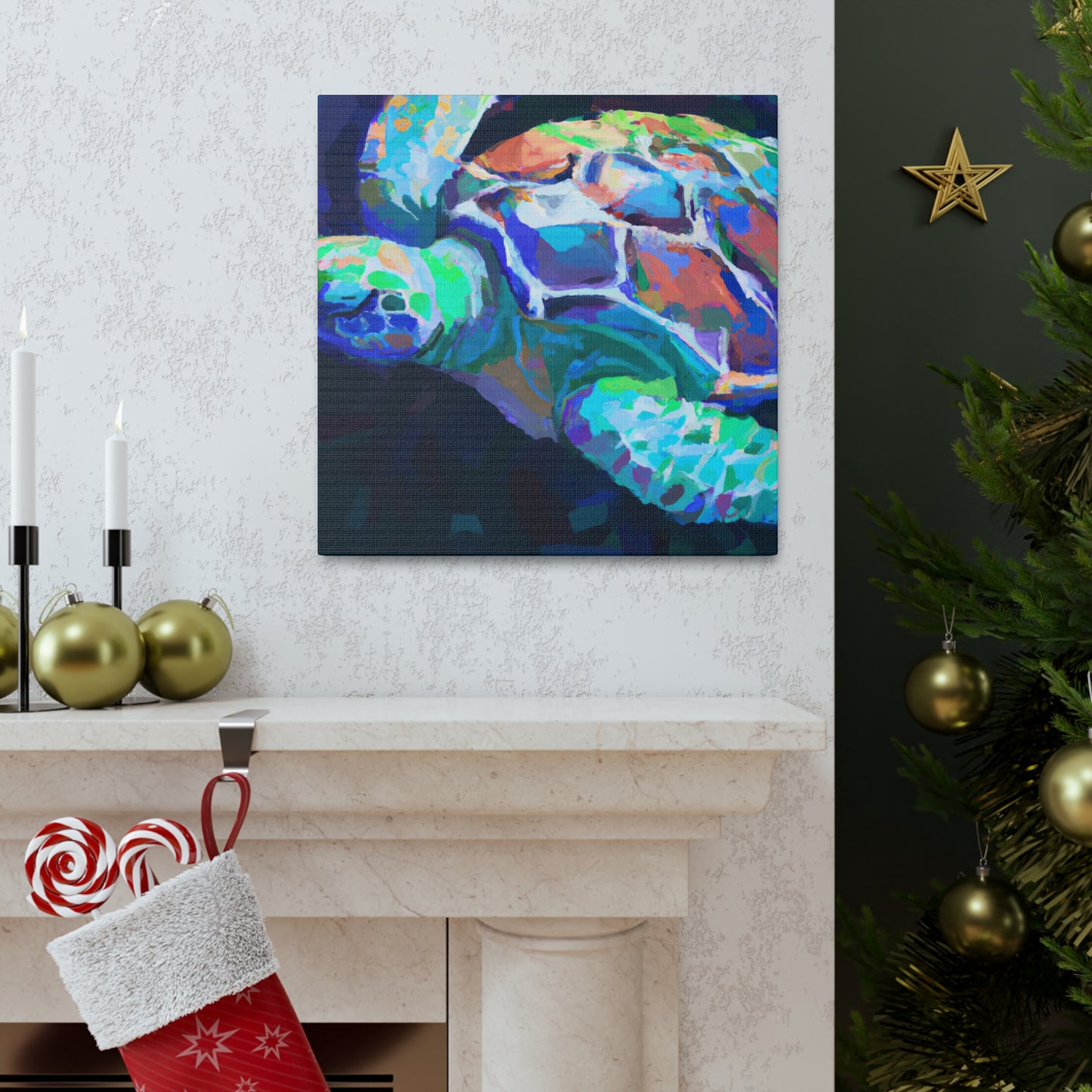 "Sea Turtle's Brilliant Hue" - Canvas