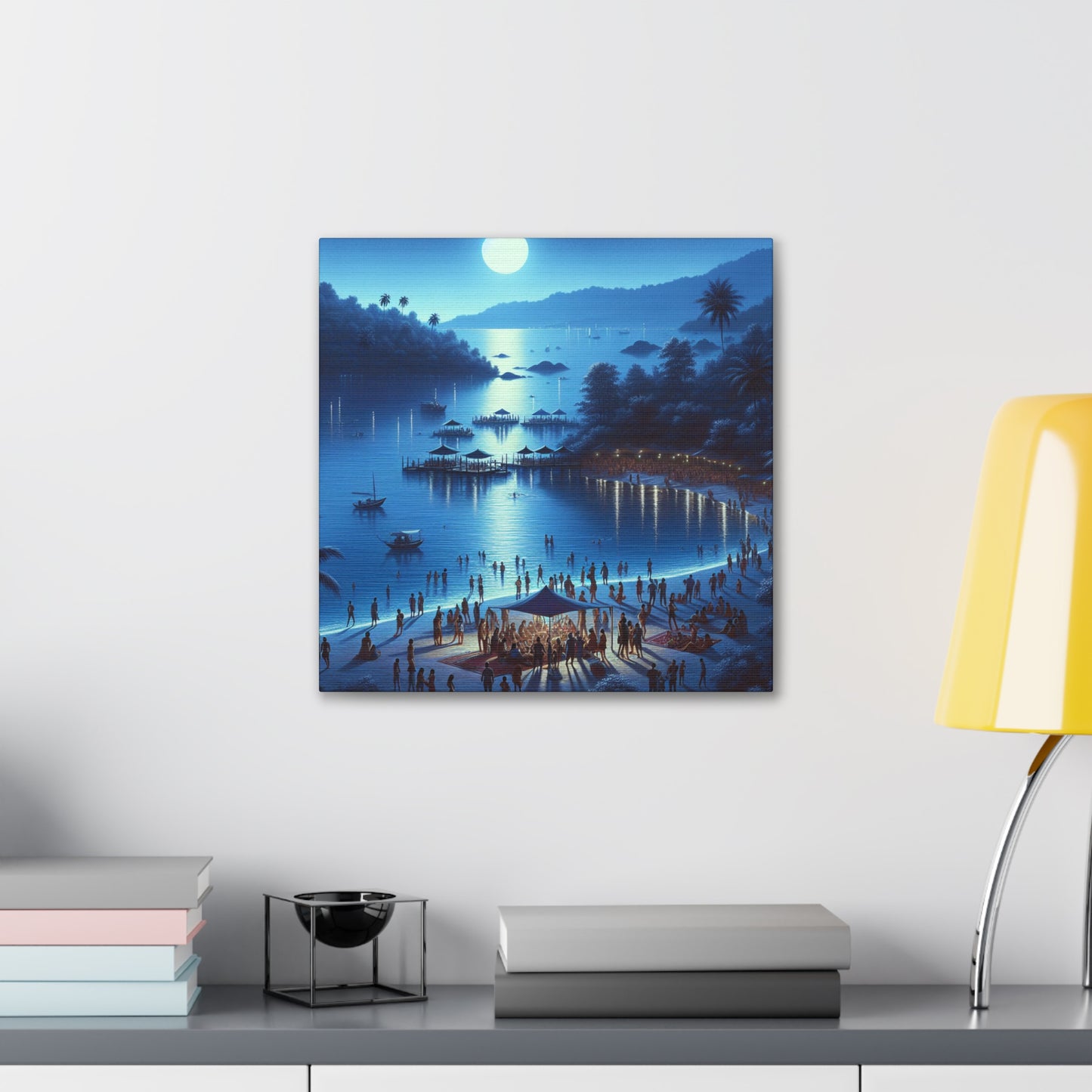 "Midnight Coastal Revelry" - Canvas