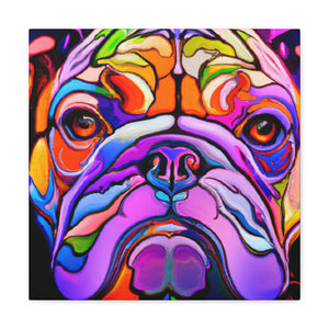 "Bulldog's Majestic Slumber" - Canvas