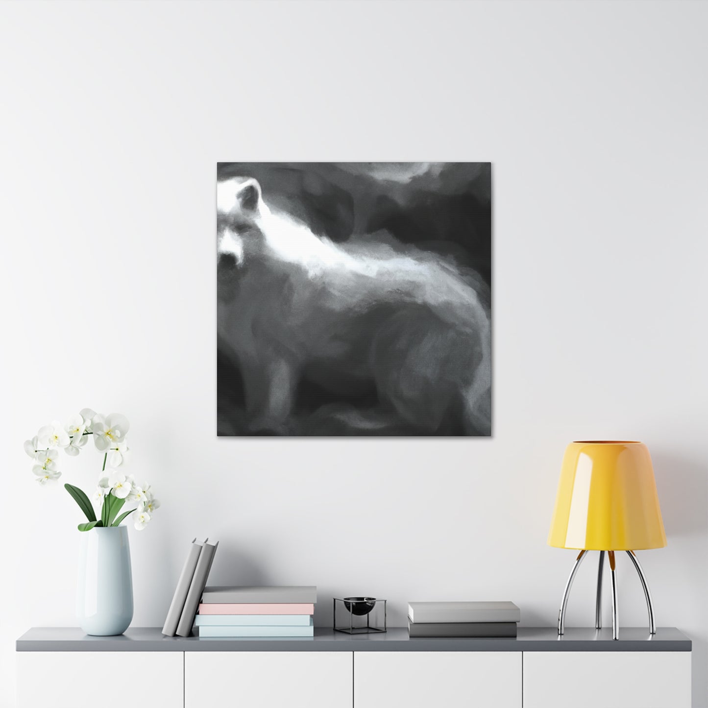 "Arctic Wolf Impressionism" - Canvas