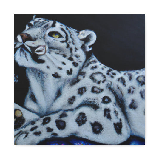 "Snow Leopard Slumbering" - Canvas