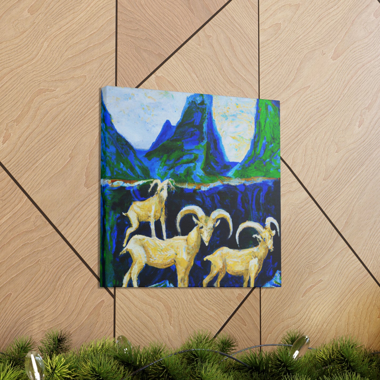 Mountain Goat Expressionism - Canvas