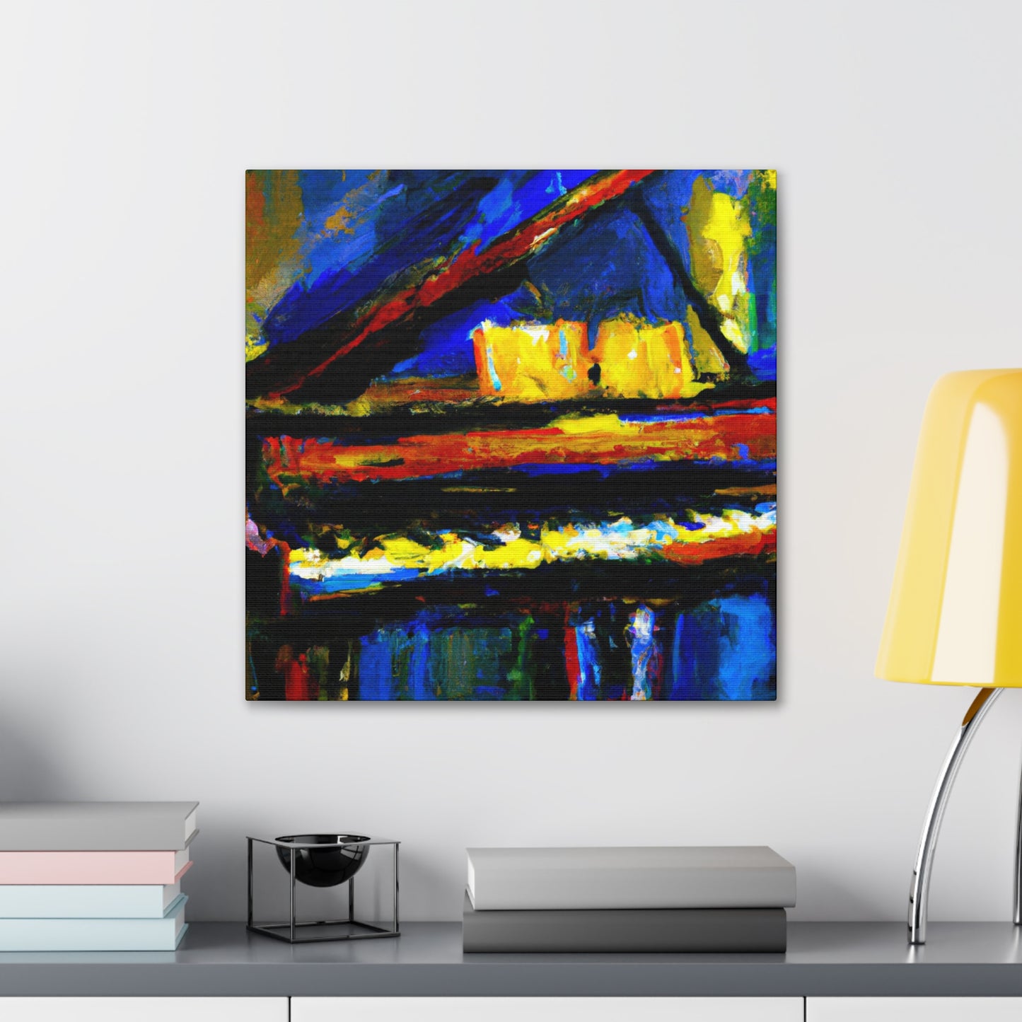 "Piano in Moonlight Reverie" - Canvas