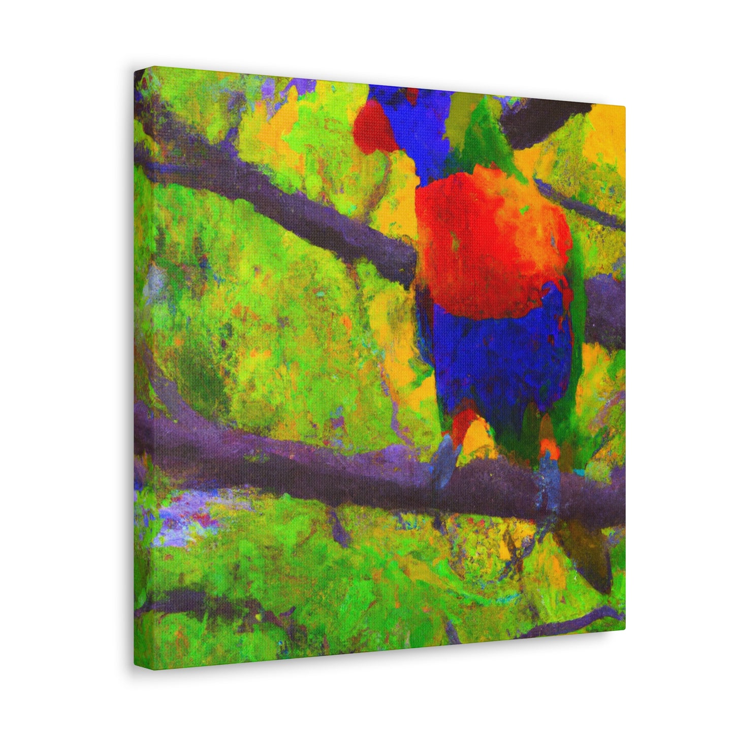 "Rainbow Lorikeets in Bloom" - Canvas