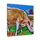 "Jersey Cow Silhouette" - Canvas