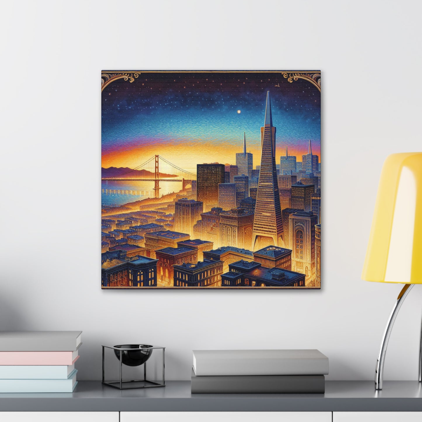 "Vibrant Urban Serenity" - Canvas