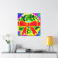 "Wreath of Colorful Joy" - Canvas