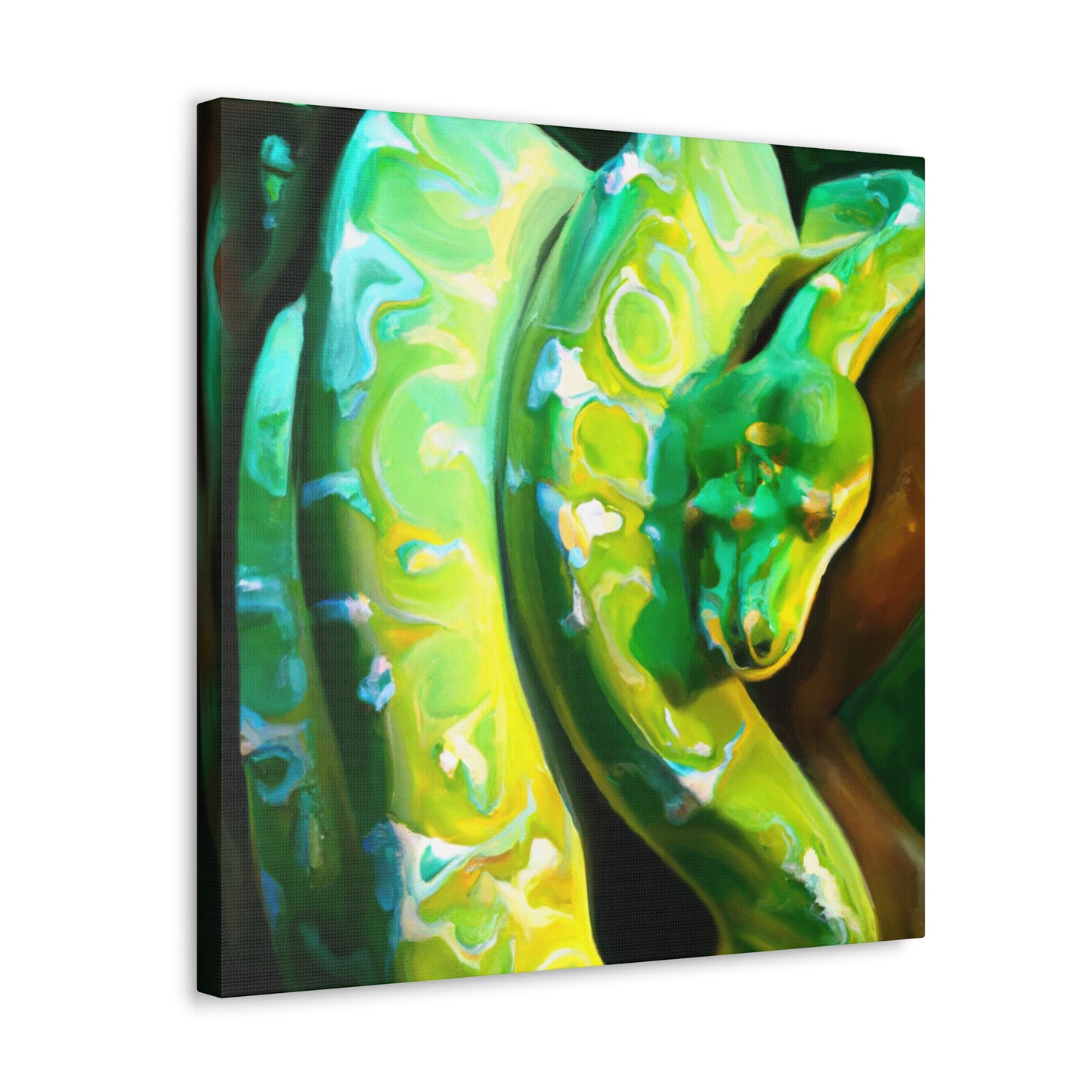 Green Tree Python Slither - Canvas