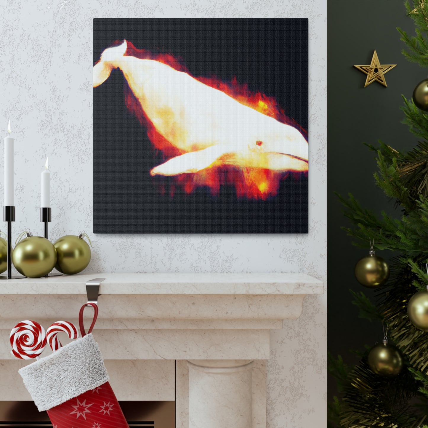 "Beluga Whale Majesty" - Canvas