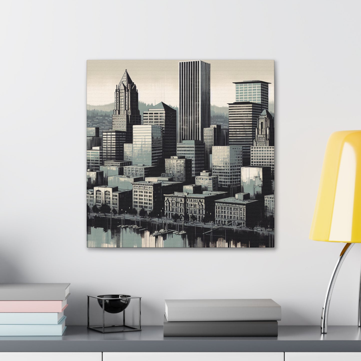 "Cityscape of Rose City" - Canvas