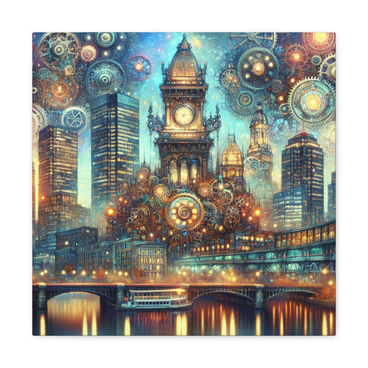 "Boston's Steambound Timelessness" - Canvas