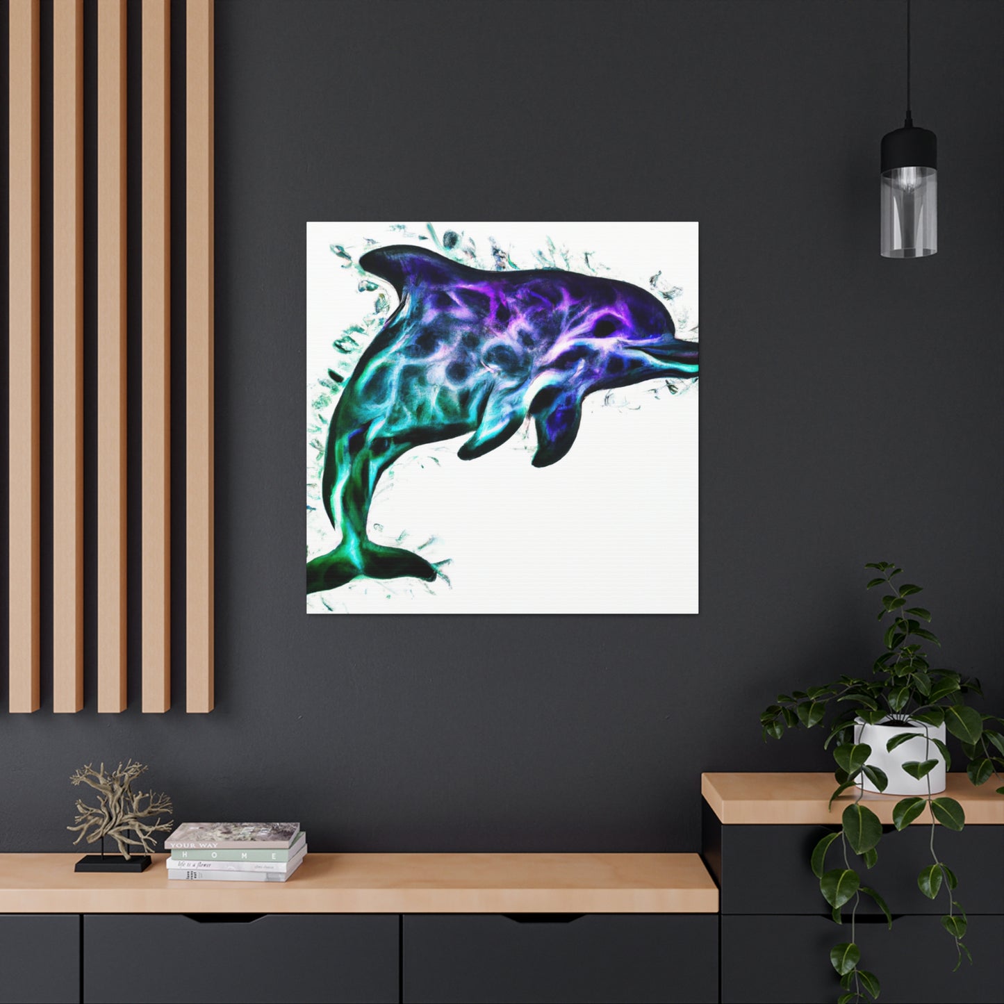 Dolphins in the Ocean - Canvas