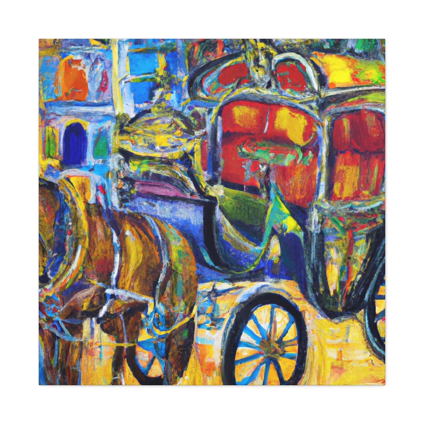 Horse and Carriage Ride - Canvas