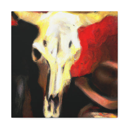 "Cow Skull Expressionism' - Canvas