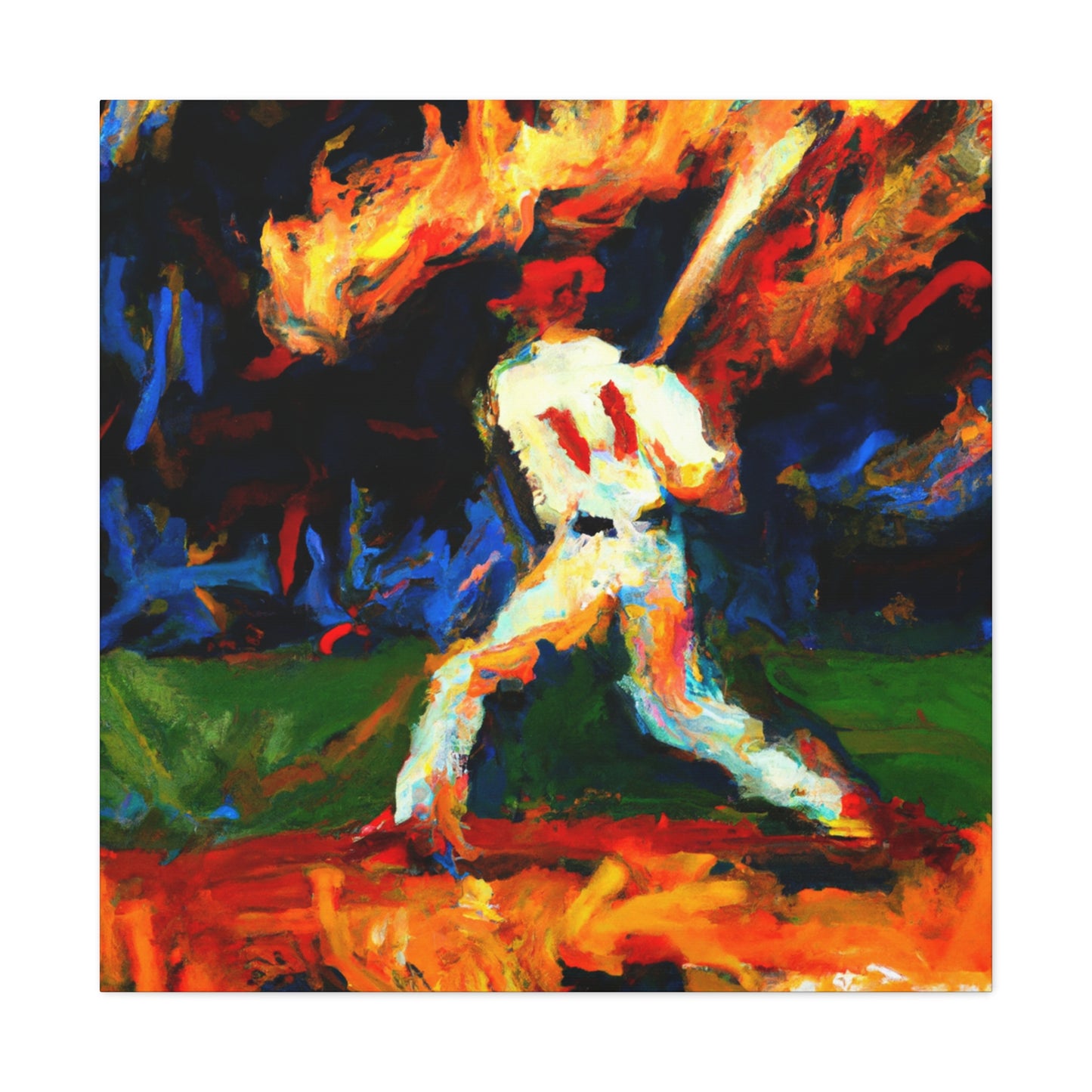 Catching a Fly Ball - Canvas